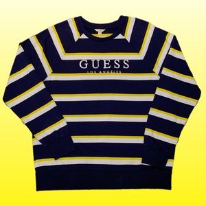 GUESS Originals Los Angeles Striped Crew-Neck Sweatshirt